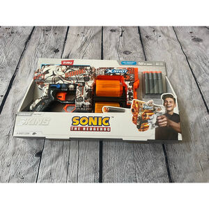 NEW ZURU X-Shot Sonic the Hedgehog Blaster Set One Size White Orange